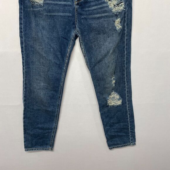 Free People Women Distressed Ankle Jeans Size 25 Blue Denim B363 -30 - Picture 15 of 16